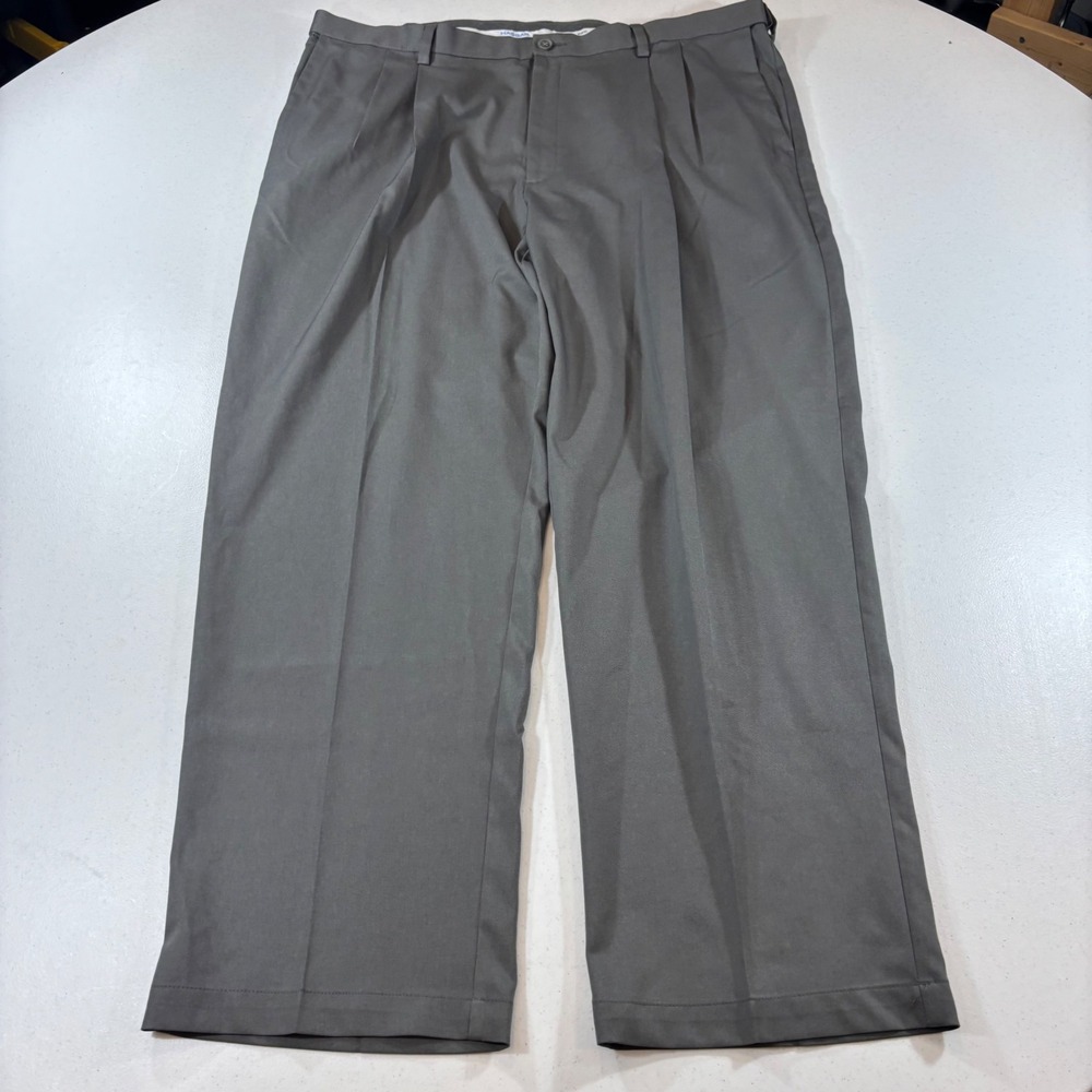 Lot of 5 Haggar Cool 18 Pro Mens Dress Pants 44x32 Khaki Grey Classic Fit - Picture 12 of 16